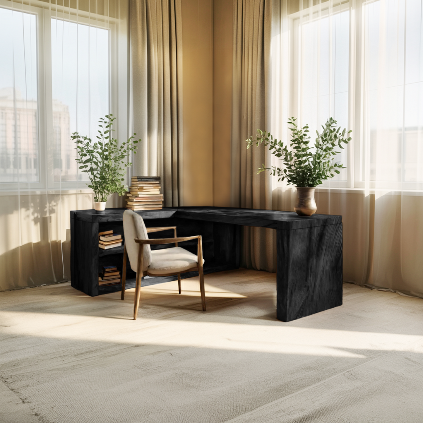 Modern L Shaped Desk For Workspace