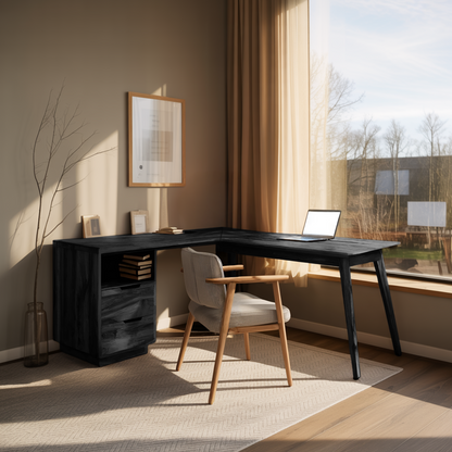 Minimal L Shaped Desk For Home Workspace