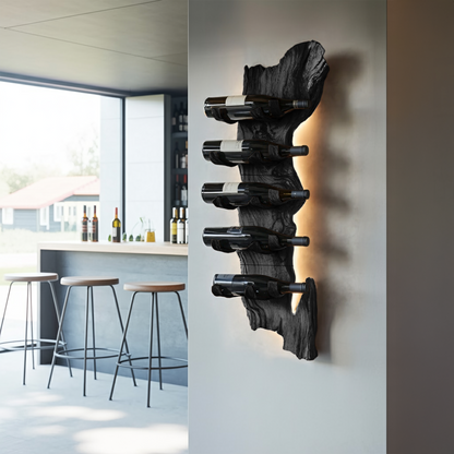 Farmhouse Solid Wood Wine Rack For Rustic Entryway Design