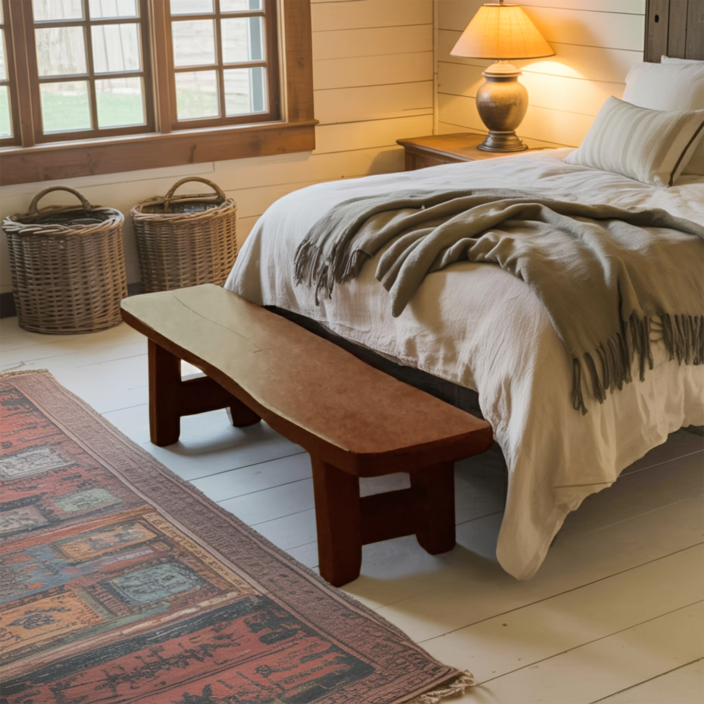 Minimalist End Of Bed Bench For Bedroom Entryway