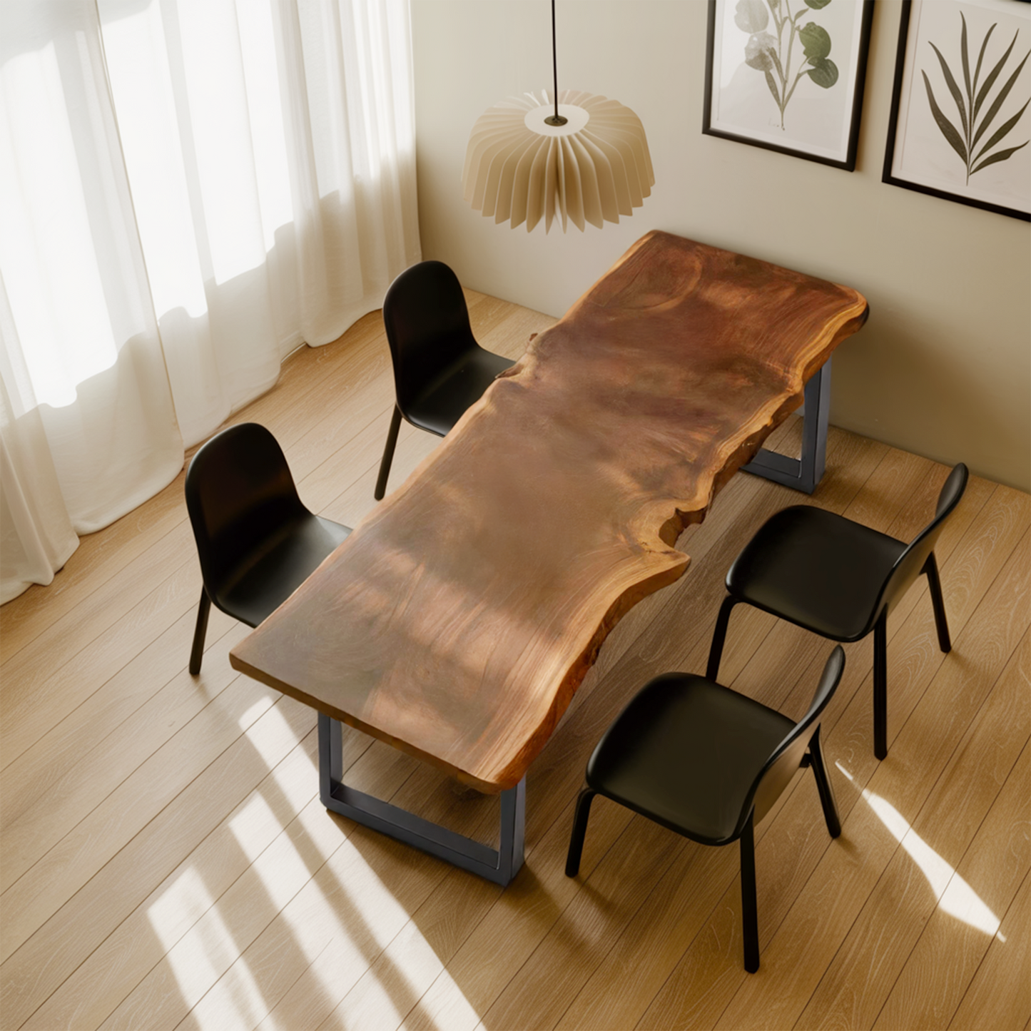Rustic Live Edge Conference Table For Modern Office