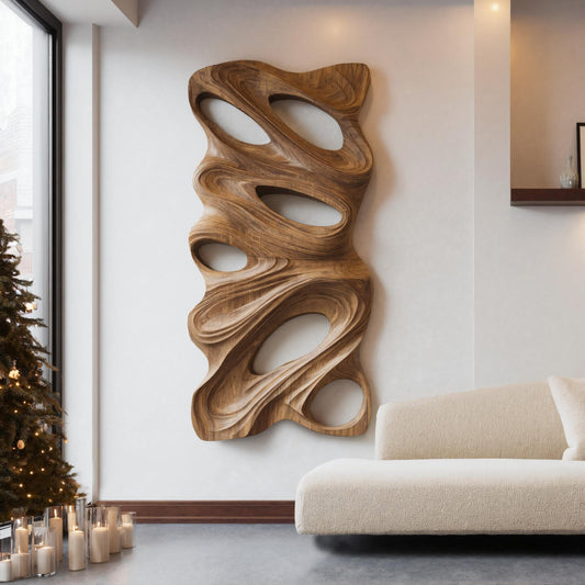 Modern Organic Wall Art Panel For Holiday