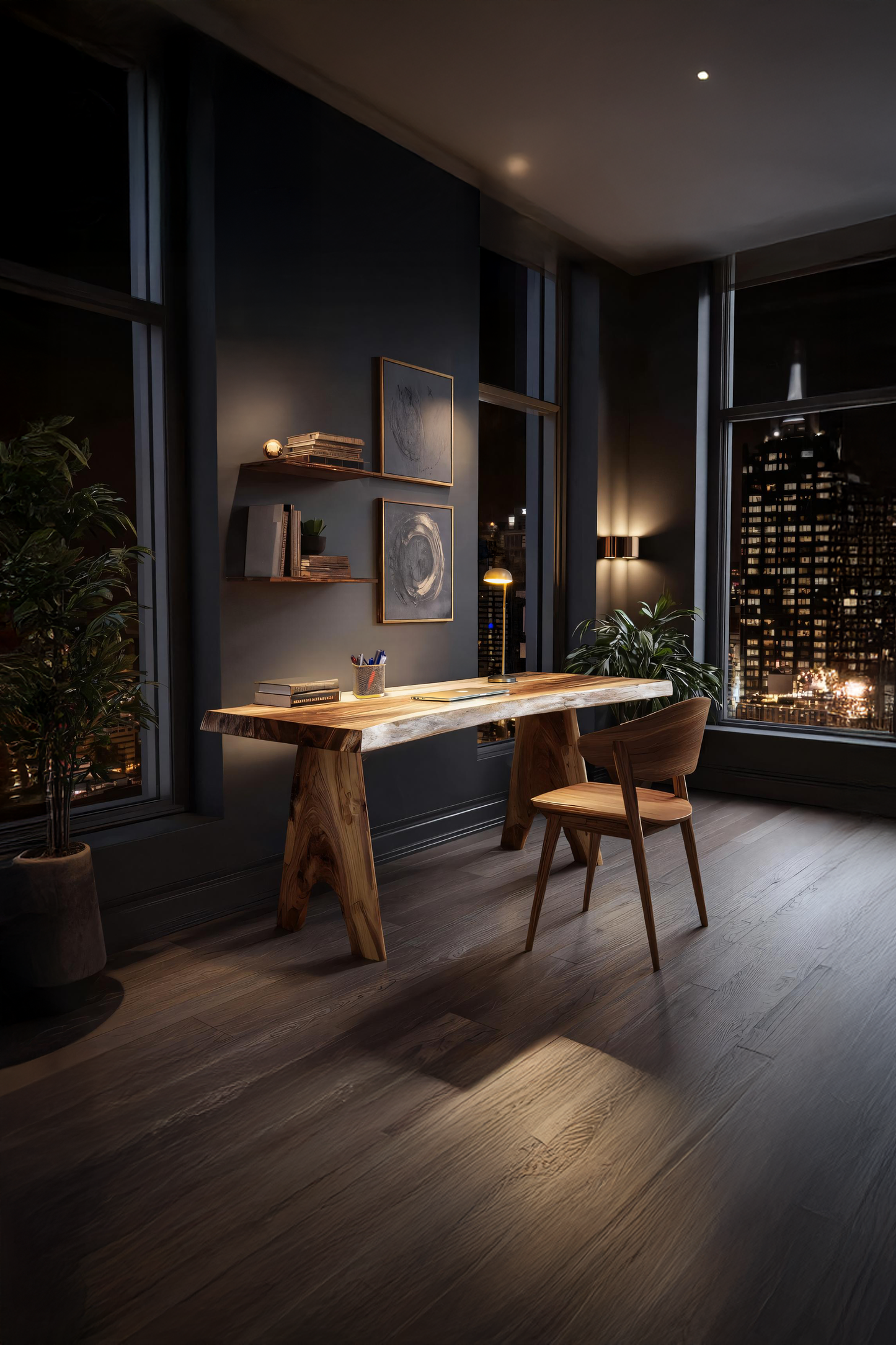 Modern Wooden Desk For Home Study And Creative Space