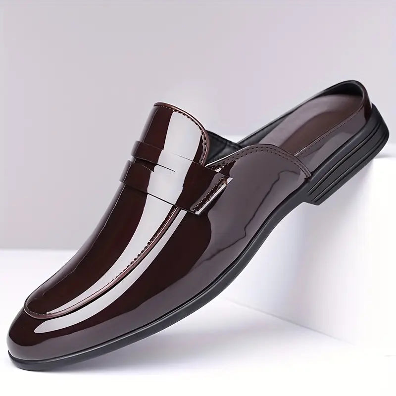 Oxford Gloss Slip Mules