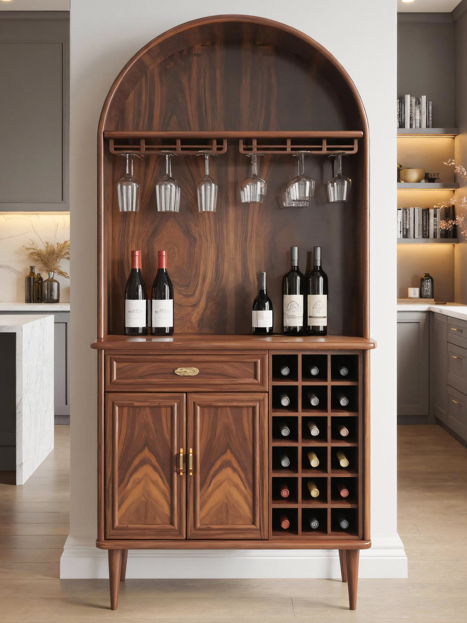 Modern Wine Cabinet With Storage For Dining Room