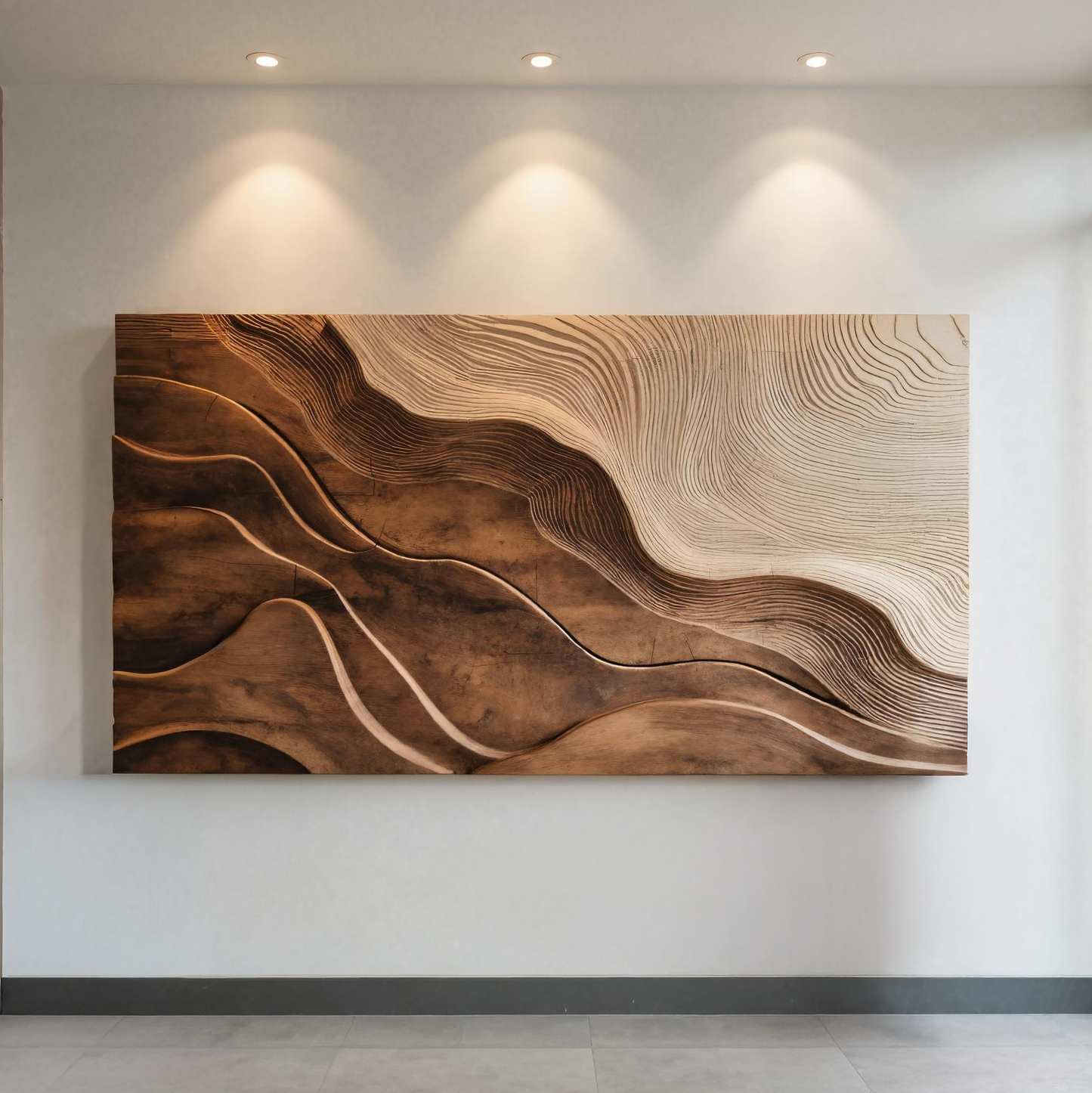 Modern Wall Art With Flowing Design For Living Room