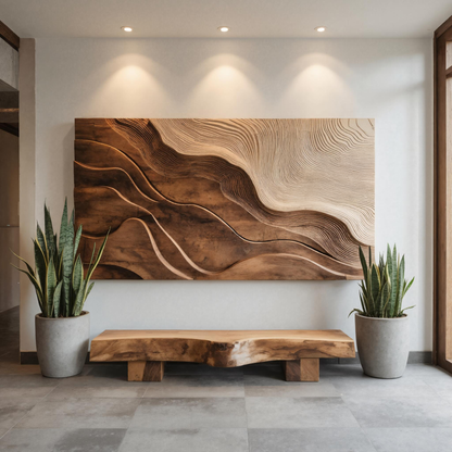 Modern Wall Art With Flowing Design For Living Room