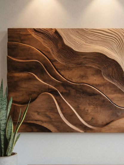 Modern Wall Art With Flowing Design For Living Room