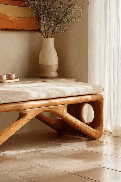 Farmhouse Wooden Bench For Cozy Bedroom Corners