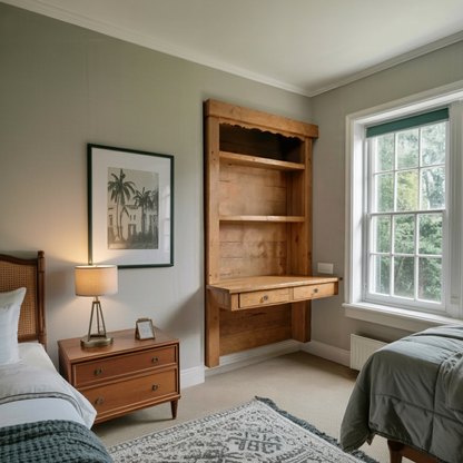 Rustic Floating Desk For Cozy Home Office Setup