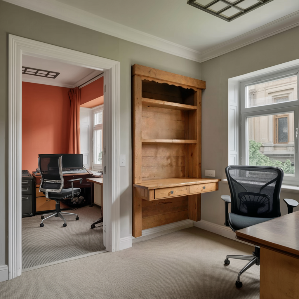Rustic Floating Desk For Cozy Home Office Setup