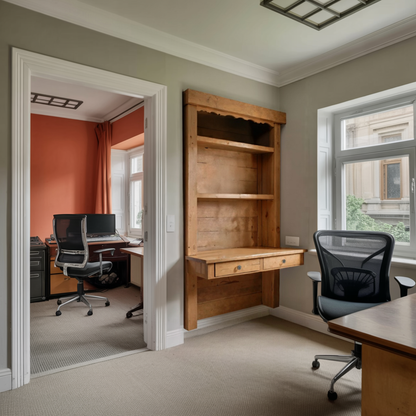 Rustic Floating Desk For Cozy Home Office Setup