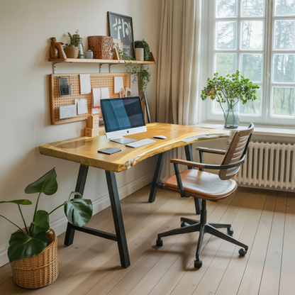 Rustic Live Edge Desk For Home Office Setup