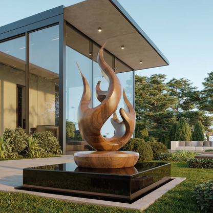 Rustic Abstract Wooden Decor For Entryway Table