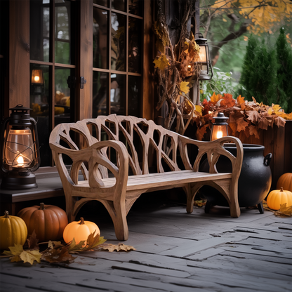 Handcrafted Halloween Patio Chair For Festive Outdoor Halloween Decor