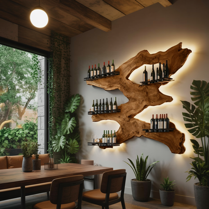 Handcrafted Wine Holder For Kitchen Wine Wall Accent