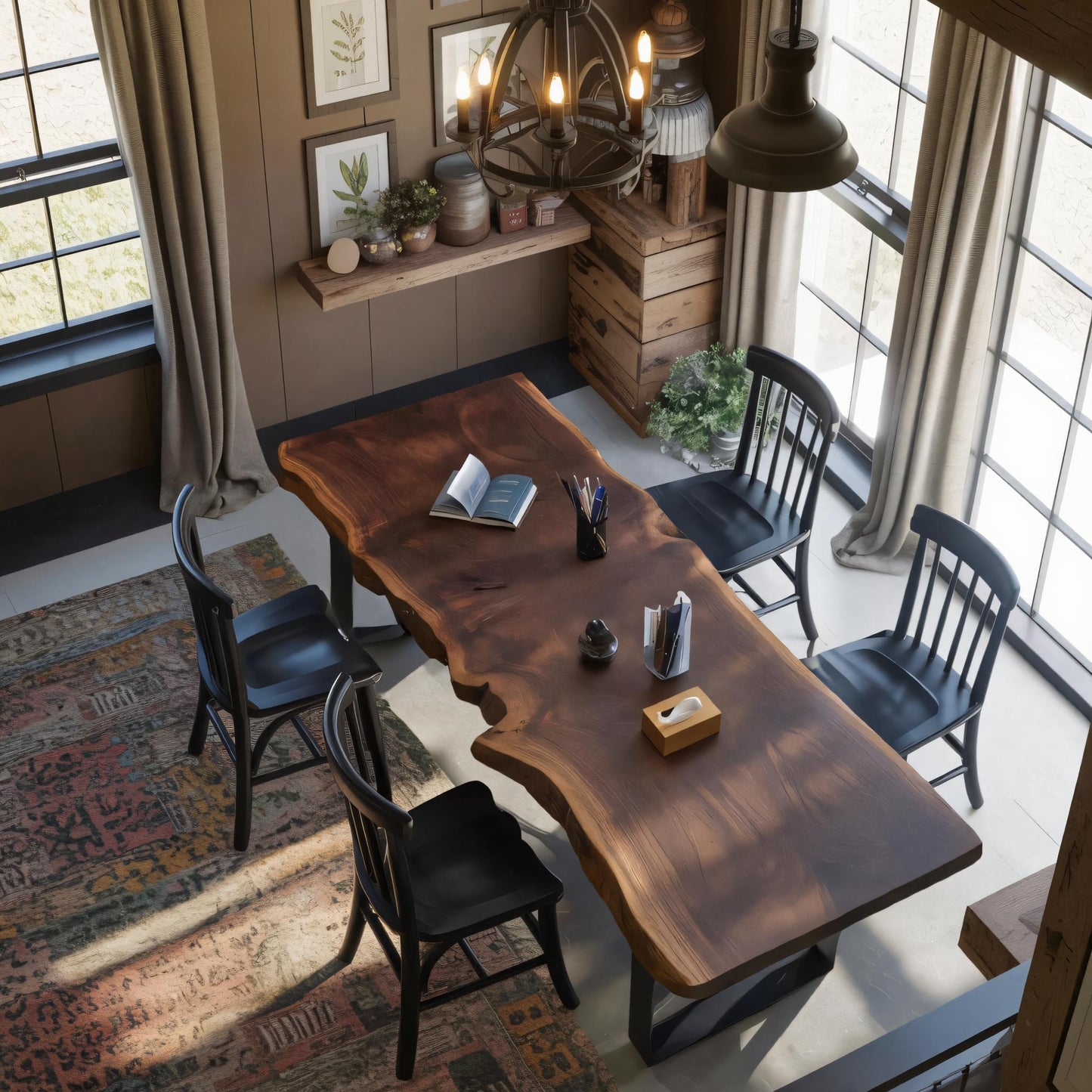 Rustic Live Edge Conference Table For Modern Office
