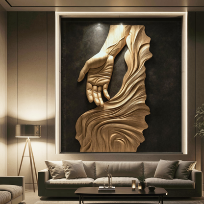 Rustic Large Sculpture Wall For Bedroom Artistic Display