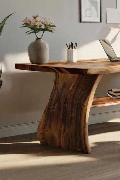 Farmhouse Live Edge Desk For Creative Studio And Office