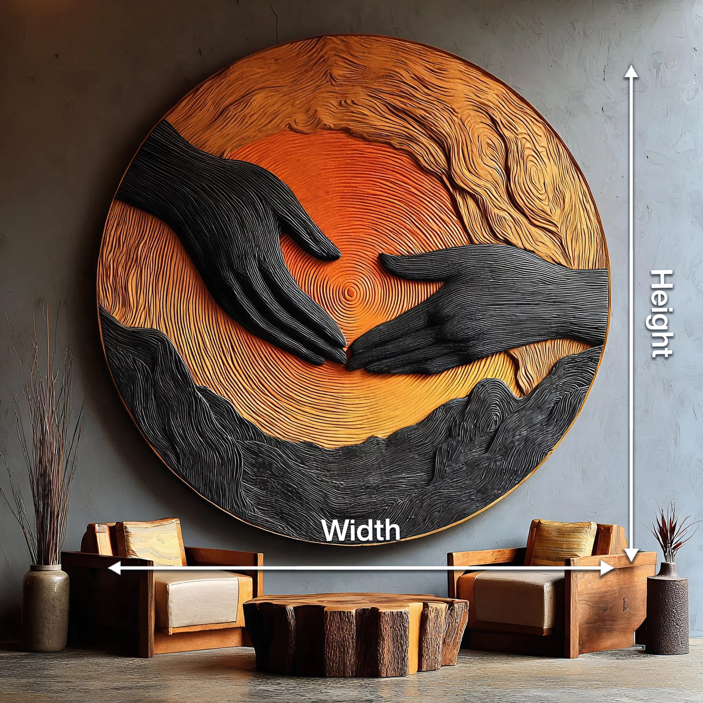 Modern Wooden Wall Art Sculpture For Entryway And Hallway Design