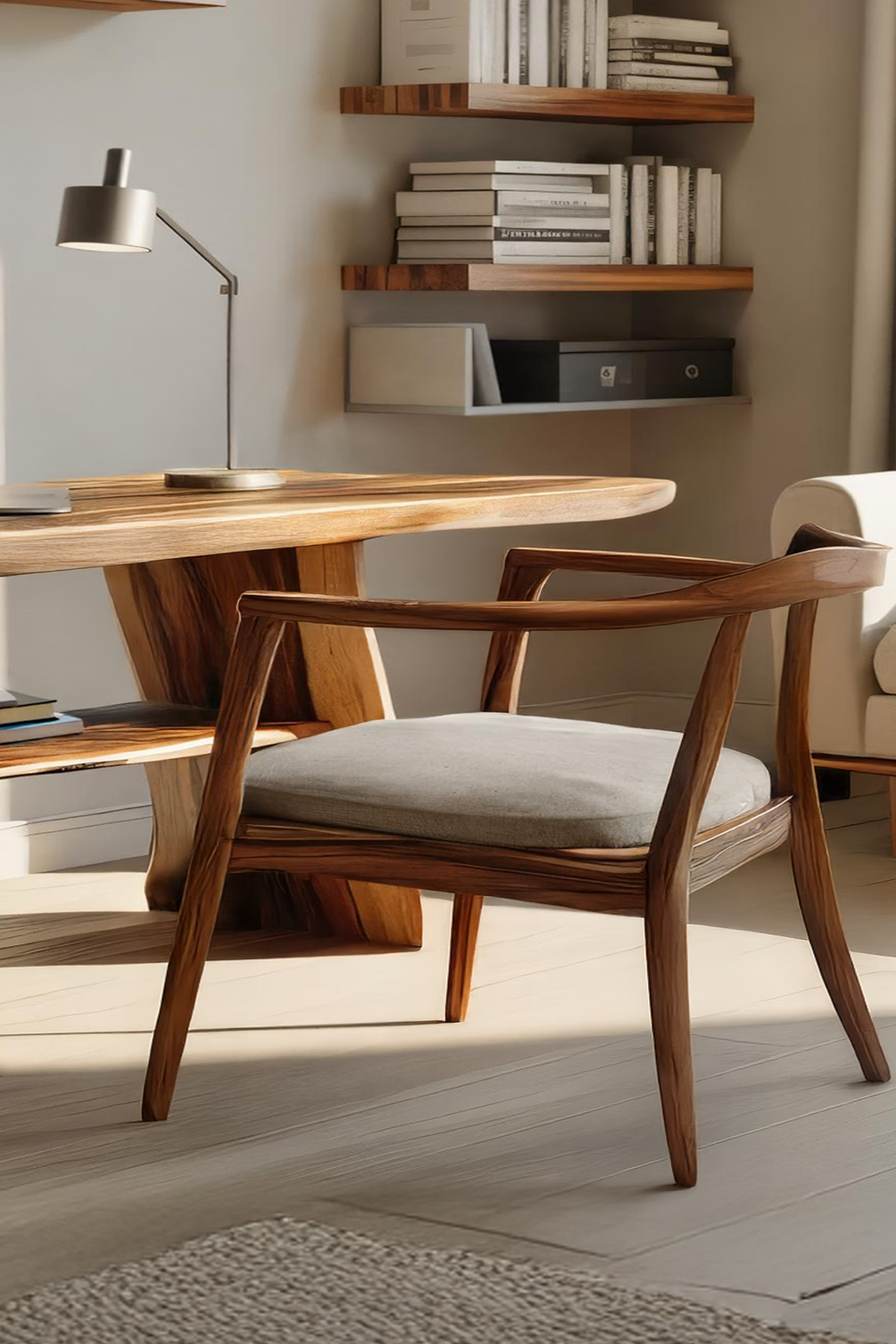 Farmhouse Live Edge Desk For Creative Studio And Office