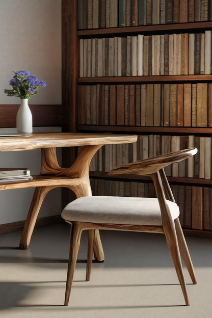Mid Century Solid Wood Desk For Stylish Bedroom Workspace