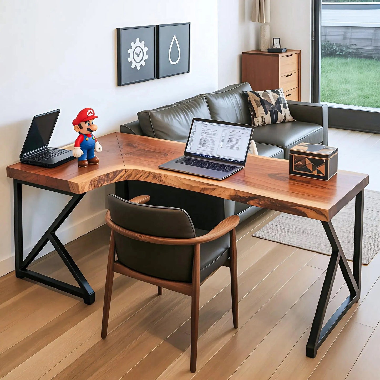 Modern L Shaped Corner Desk For Home Office Setup