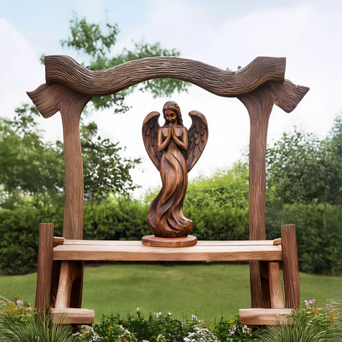 Rustic Abstract Sculpture For Furniture Wall Centerpiece