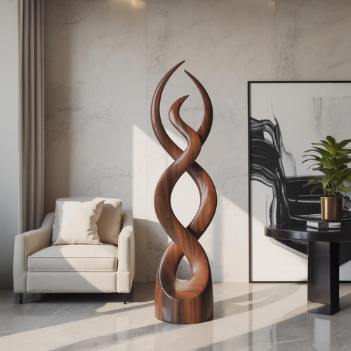 Modern Abstract Wooden Sculpture For Home Decor