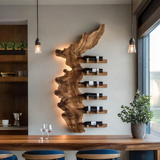 Farmhouse Solid Wood Wine Rack For Entryway Design And Style