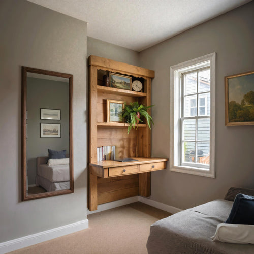 Rustic Floating Desk For Cozy Home Office Setup
