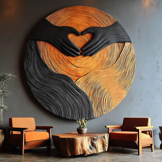 Handcrafted Wooden Wall Art Sculpture For Furniture Home Decor
