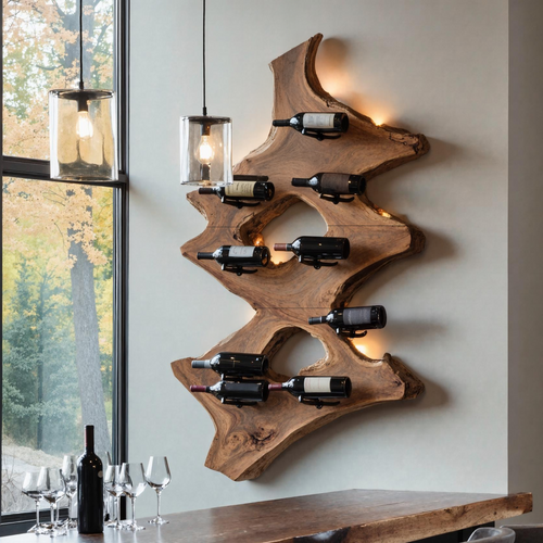 Mid Century Wine Stand For Kitchen Home Bar Display