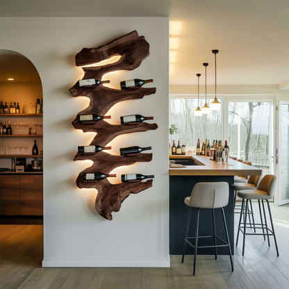 Modern Solid Wood Wine Rack For Living Room Furniture Design