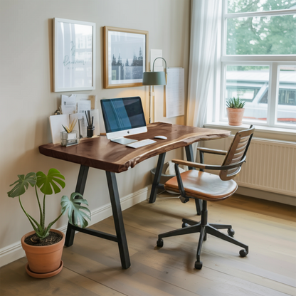 Rustic Live Edge Desk For Home Office Setup