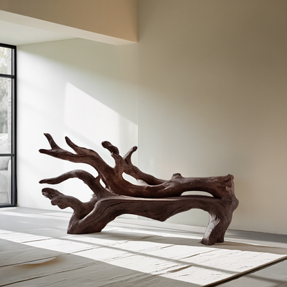 Handcrafted Branch Bench For Versatile Living Room Seating