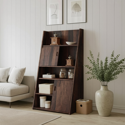 Modern Slanted Cabinet With Sliding Doors For Kitchen Entryway And Living Room