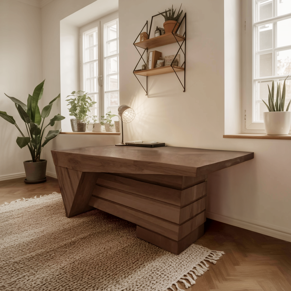 Contemporary Desk Table With Clean Lines For Home Office