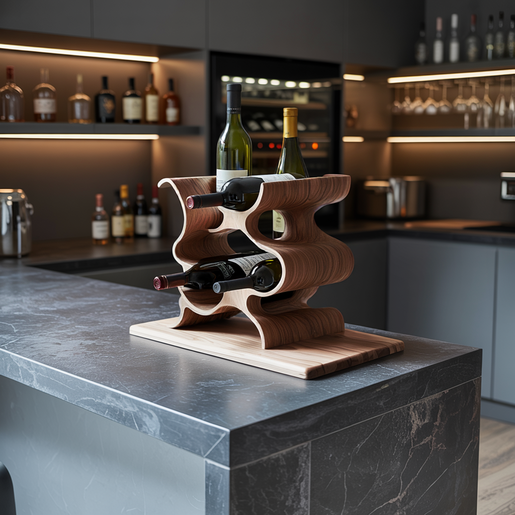 Farmhouse Wine Stand For Furniture Accent Feature