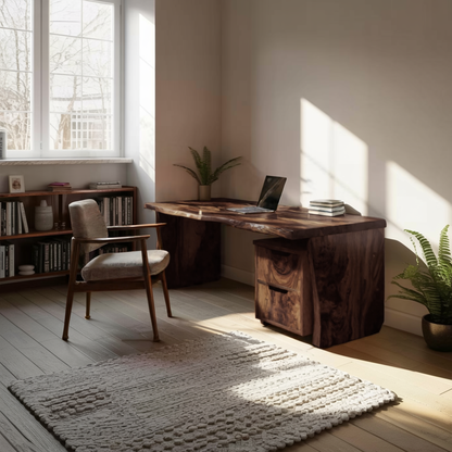 Mid Century Desk Corner Work Desk For Study Area