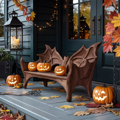 Mid Century Live Edge Outdoor Bench For Patio And Garden Design