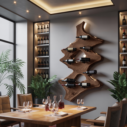 Mid Century Wine Stand For Kitchen Home Bar Display