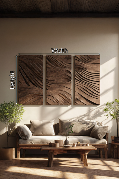 Modern Rectangle Solid Wood Wall Art For Bedroom