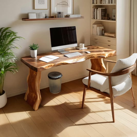 Modern Solid Wood Desk For Bedroom Work And Study Space